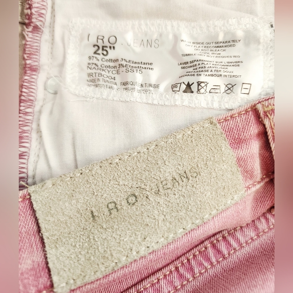 IRO JEANS PINK Narkyce Skinny in Old Pink JEANS Old Pink Size 25 - Picture 6 of 16
